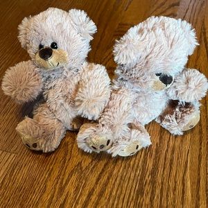 Plush brown bears bundle of 2, 7 inch
